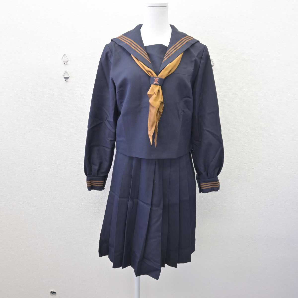 【中古】東京都 関東国際高等学校 女子制服 4点 (セーラー服・スカート) sf067732