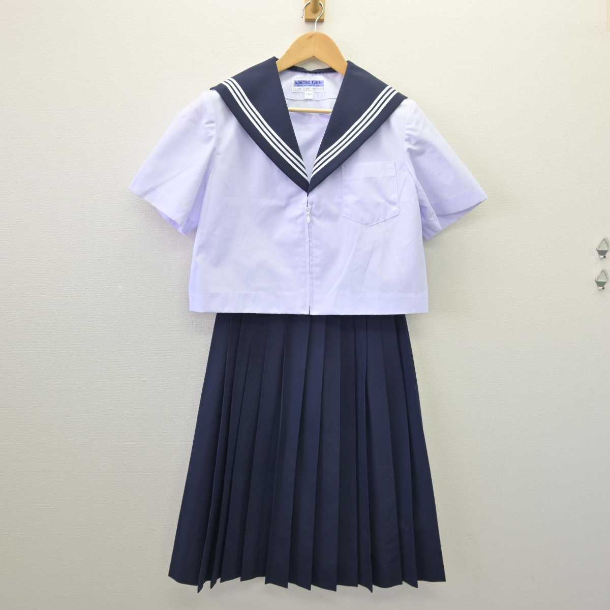 【中古】愛知県 本城中学校 女子制服 2点 (セーラー服・スカート) sf067741