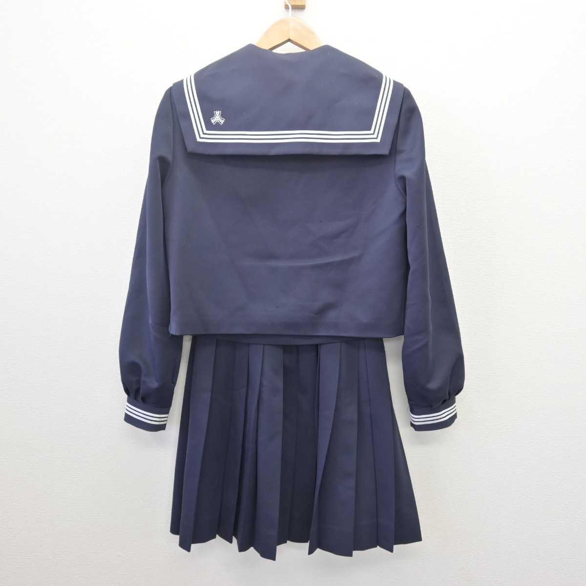 【中古】滋賀県 朝桜中学校 女子制服 3点 (セーラー服・スカート) sf067769