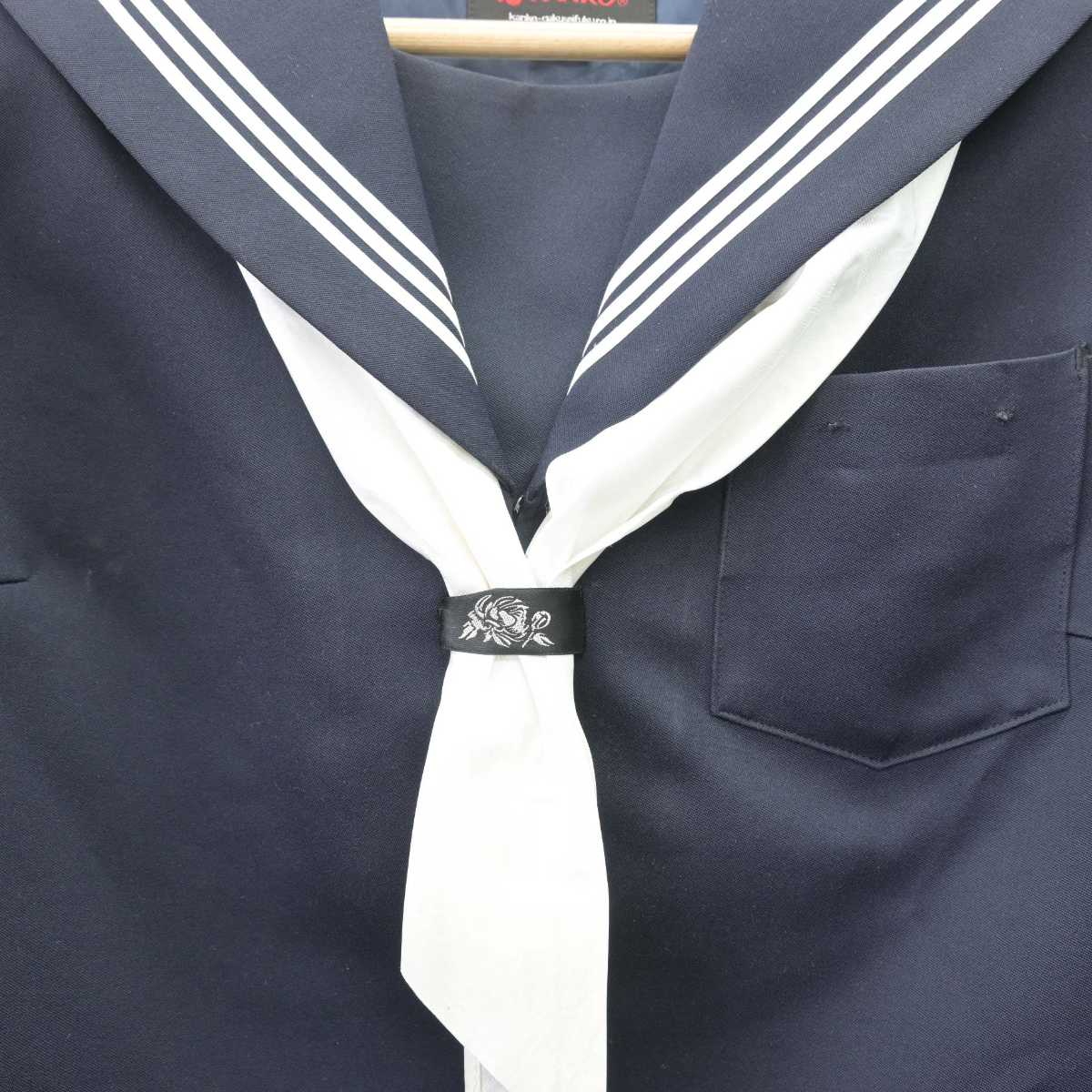 【中古】滋賀県 朝桜中学校 女子制服 3点 (セーラー服・スカート) sf067769