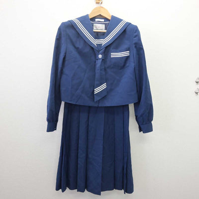 【中古】福岡県 思永中学校 女子制服 2点 (セーラー服・ジャンパースカート) sf067807