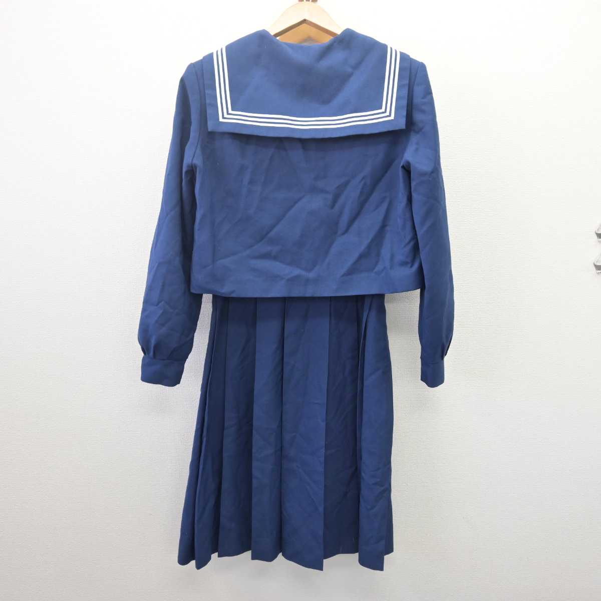 【中古】福岡県 思永中学校 女子制服 2点 (セーラー服・ジャンパースカート) sf067807