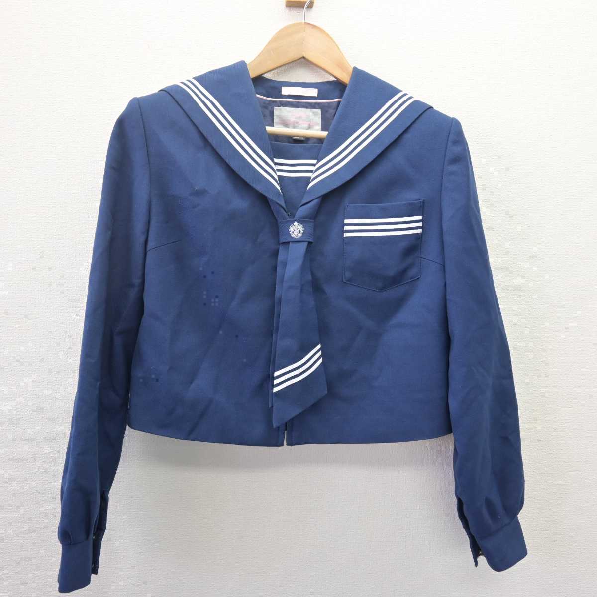 【中古】福岡県 思永中学校 女子制服 2点 (セーラー服・ジャンパースカート) sf067807