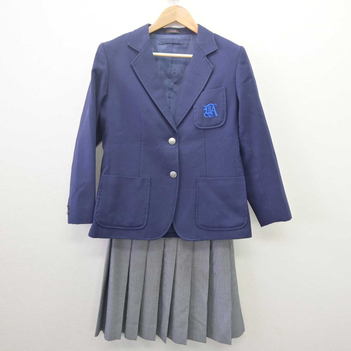 【中古】栃木県 白鴎大学足利高等学校 本校舎 女子制服 3点 (ブレザー・ベスト・スカート) sf067812