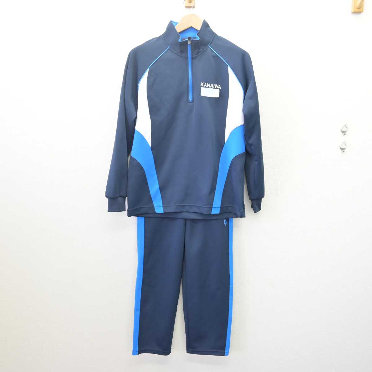 【中古】石川県 金石中学校 女子制服 2点 (ジャージ 上・ジャージ 下) sf067960