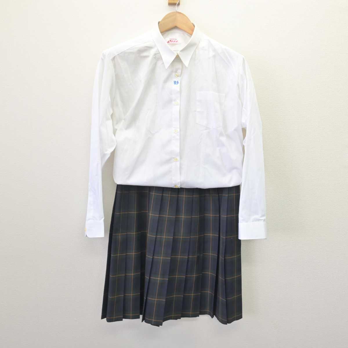 【中古】北海道 登別青嶺高等学校 女子制服 2点 (シャツ・スカート) sf067974