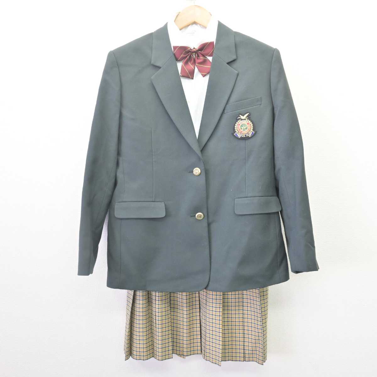 【中古】北海道 天塩高等学校/旧制服 女子制服 4点 (ブレザー・シャツ・スカート) sf067977