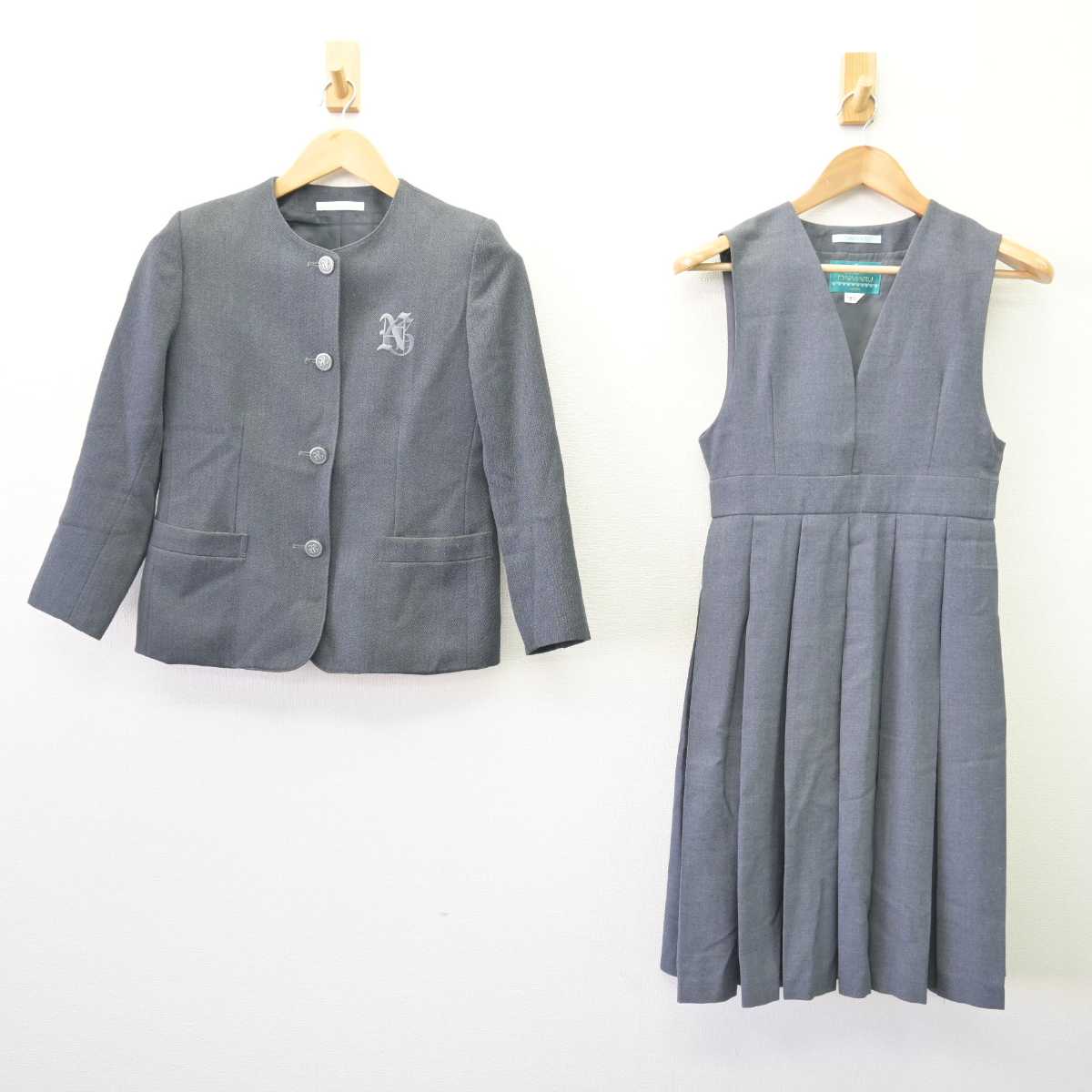 【中古】兵庫県 仁川学院高等学校 女子制服 4点 (ブレザー・ジャンパースカート) sf068000