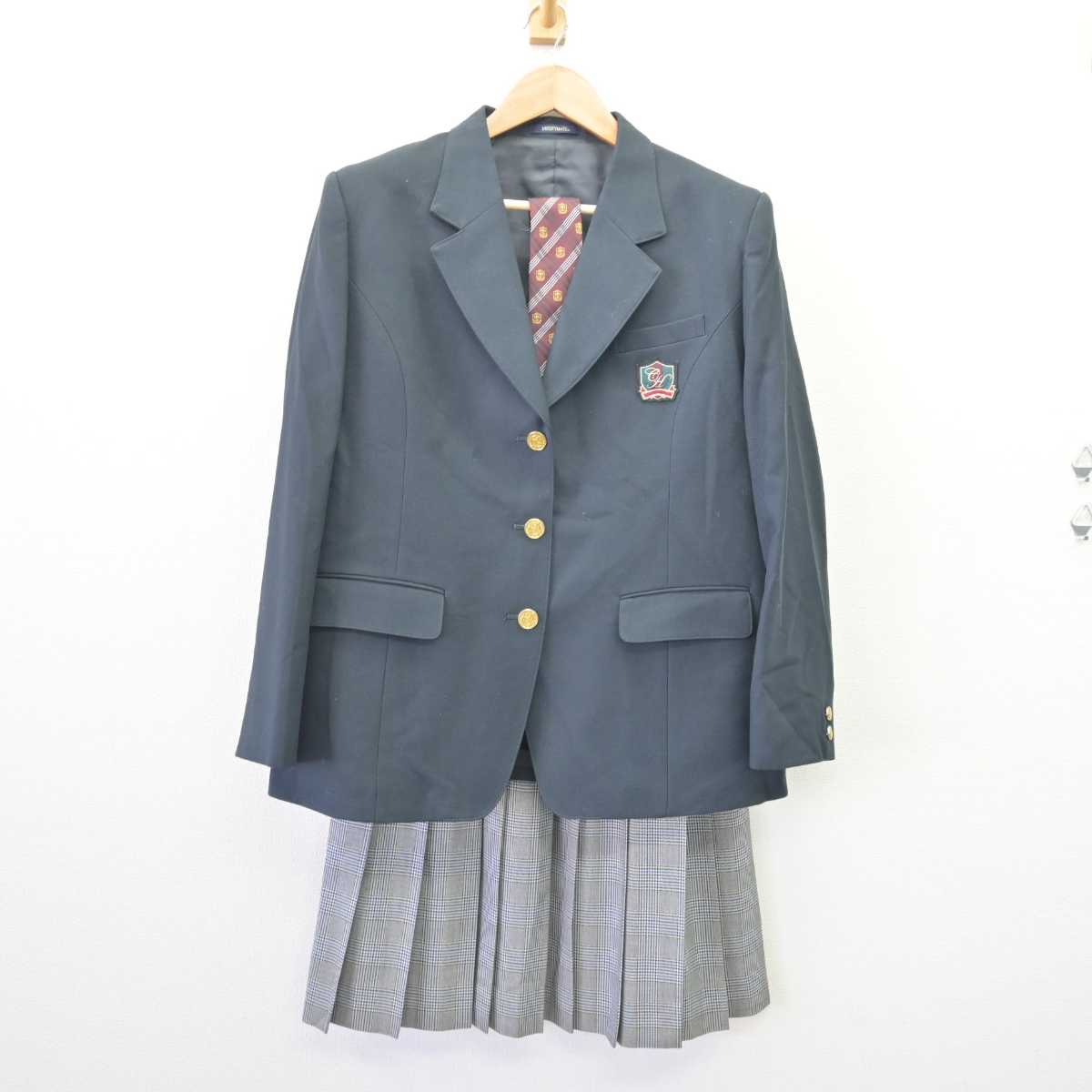 【中古】北海道 千歳北陽高等学校/旧制服 女子制服 3点 (ブレザー・スカート) sf068006