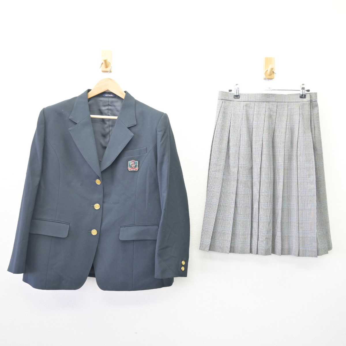 【中古】北海道 千歳北陽高等学校/旧制服 女子制服 3点 (ブレザー・スカート) sf068006