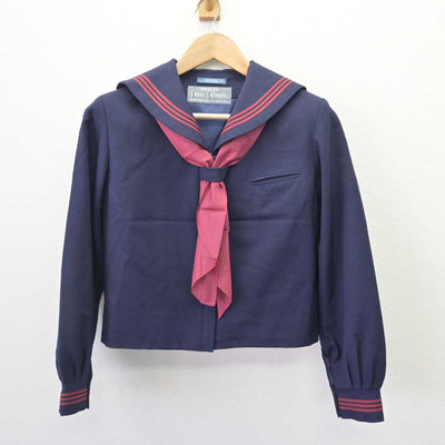 【中古】茨城県 笠間市立笠間中学校 女子制服 3点 (セーラー服・ジャンパースカート) sf068047