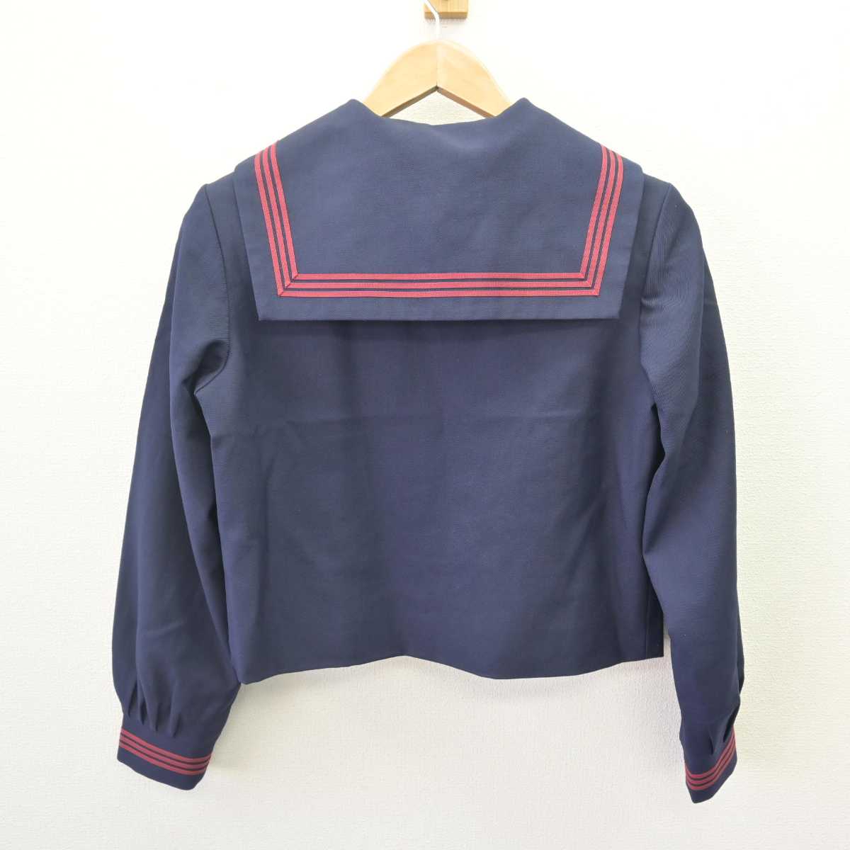 【中古】茨城県 笠間市立笠間中学校 女子制服 3点 (セーラー服・ジャンパースカート) sf068047