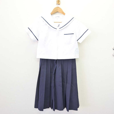 【中古】福岡県 福岡工業大学附属城東高等学校 女子制服 3点 (セーラー服・スカート) sf068056