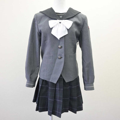 【中古】愛知県 杜若高等学校 女子制服 3点 (ブレザー・スカート) sf068172