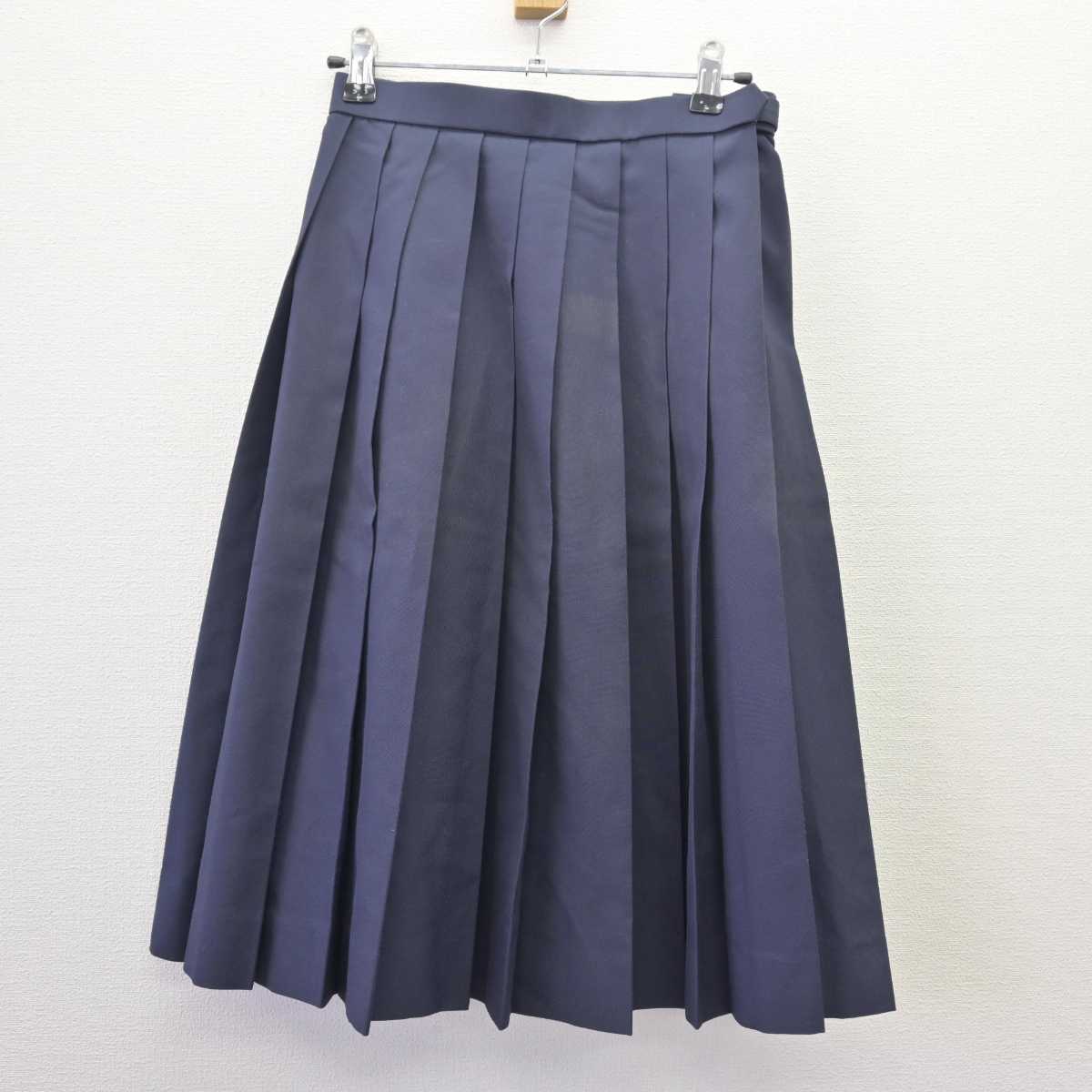 【中古】滋賀県 河瀬高等学校 女子制服 3点 (ニットベスト・シャツ・スカート) sf068261