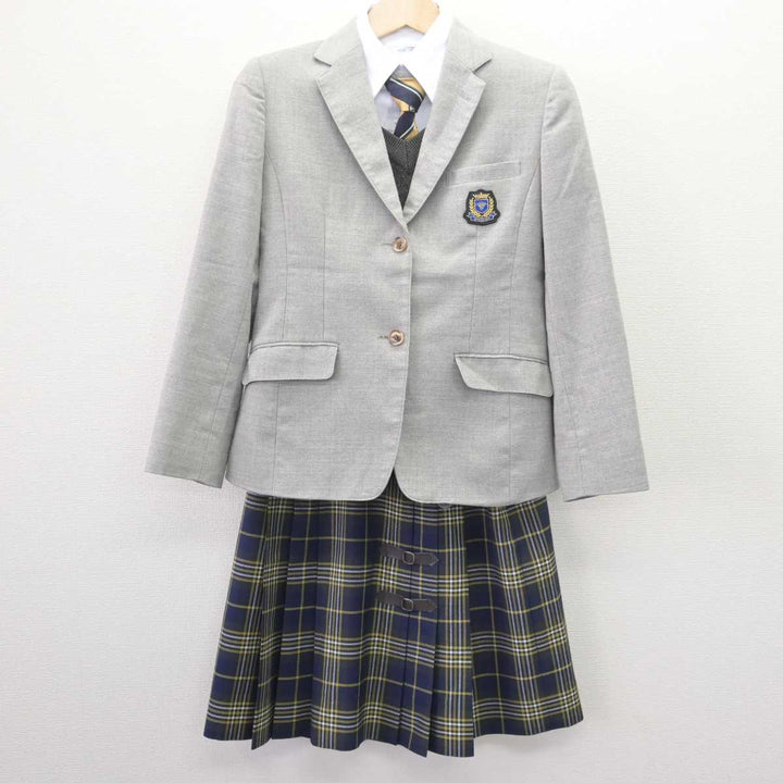 中古】福岡県 沖学園高等学校 女子制服 5点 (ブレザー・ニット