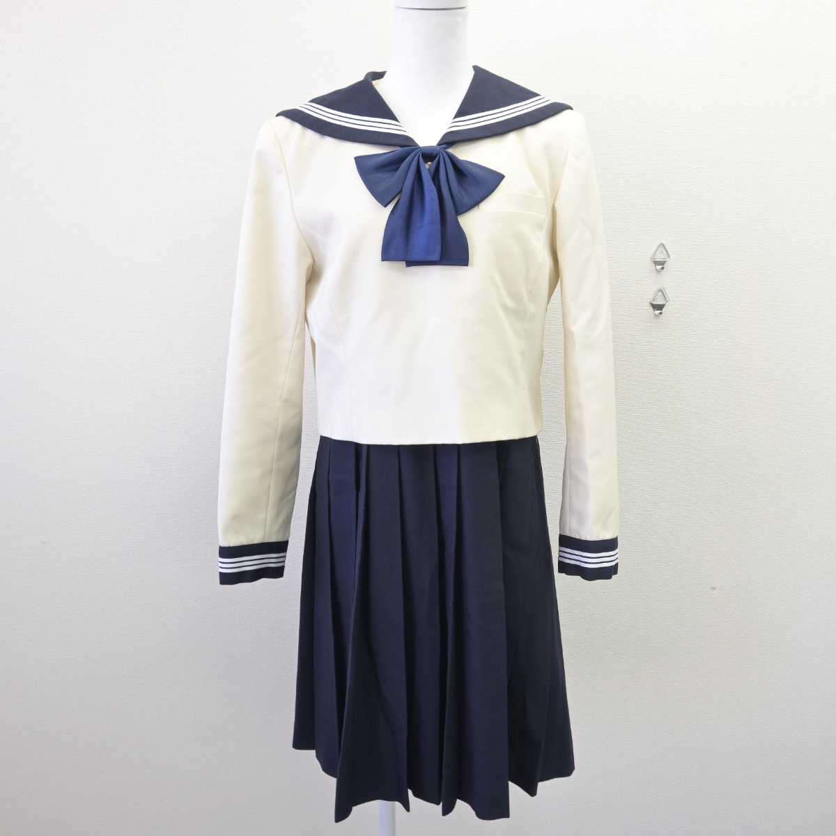 【中古】福岡県 博多女子高等学校 女子制服 3点 (セーラー服・ジャンパースカート) sf068354