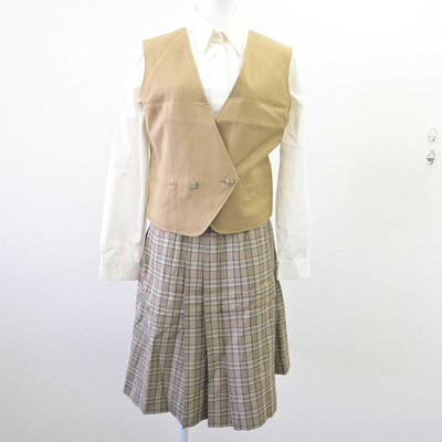 【中古】千葉県 育英工業高等専門学校 女子制服 4点 (ブレザー・ベスト・シャツ・スカート) sf068378