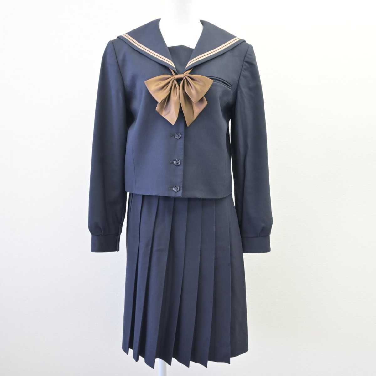 【中古】岡山県 岡山南高等学校 女子制服 4点 (ブレザー・セーラー服・スカート) sf068408