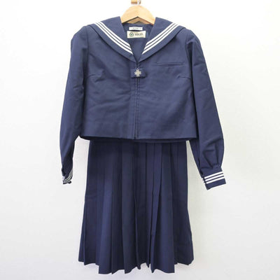 【中古】千葉県 八木が谷中学校 女子制服 2点 (セーラー服・ジャンパースカート) sf068429