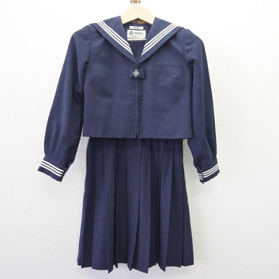 【中古】千葉県 八木が谷中学校 女子制服 2点 (セーラー服・ジャンパースカート) sf068430