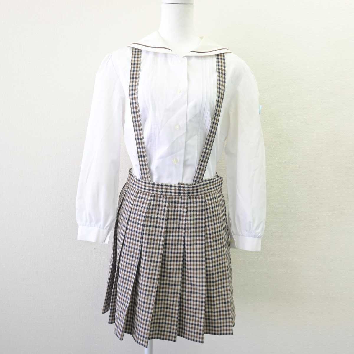 【中古】宮崎県 宮崎市立生目台中学校 女子制服 3点 (ブレザー・ブラウス・スカート) sf068458