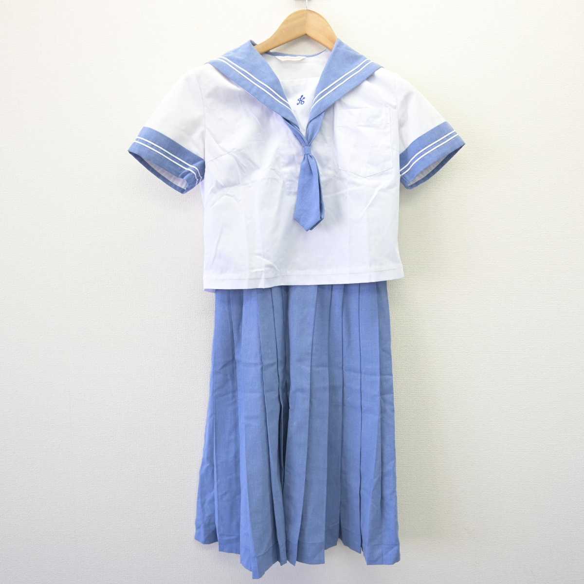 【中古】熊本県 花陵中学校 女子制服 3点 (セーラー服・スカート) sf068503