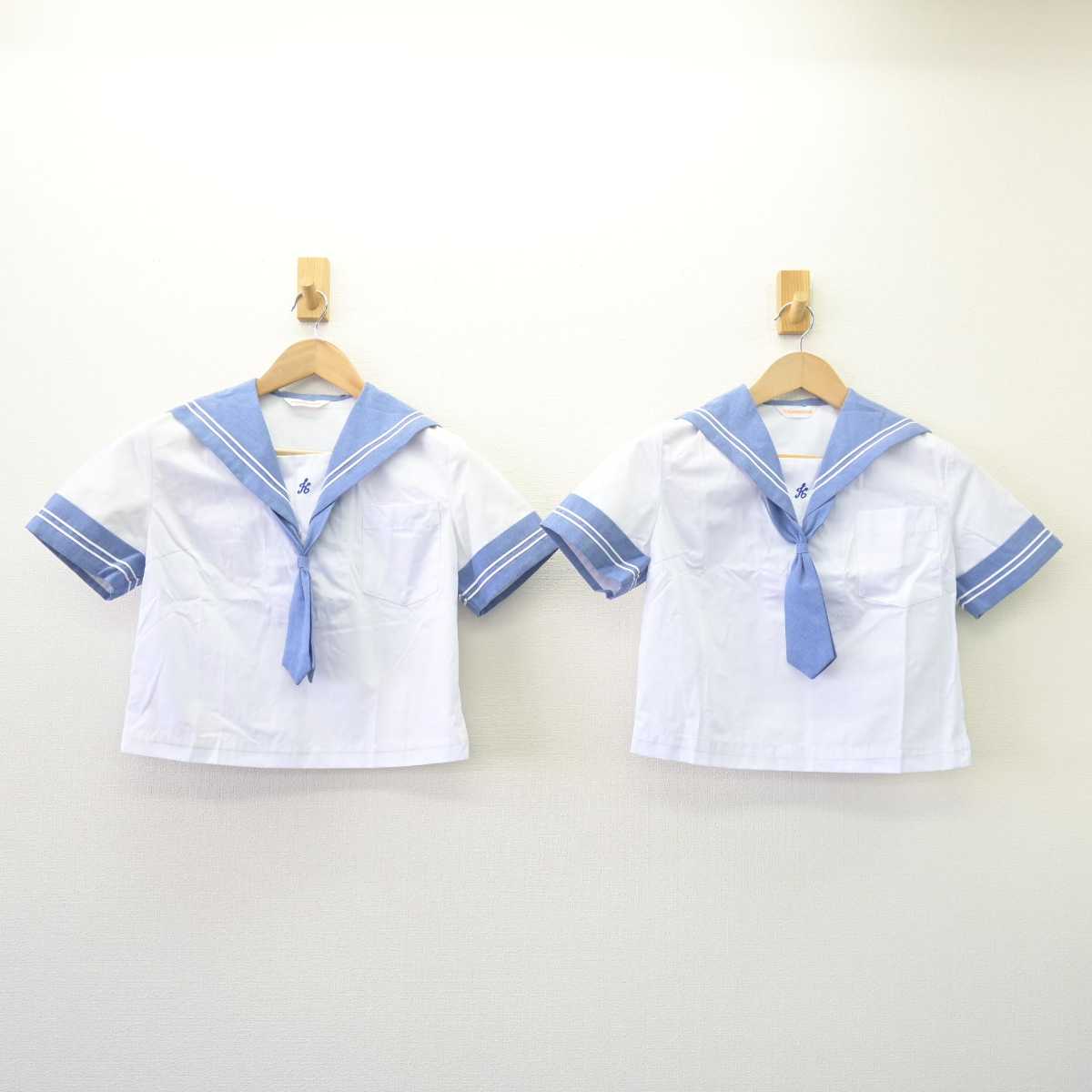 【中古】熊本県 花陵中学校 女子制服 3点 (セーラー服・スカート) sf068503