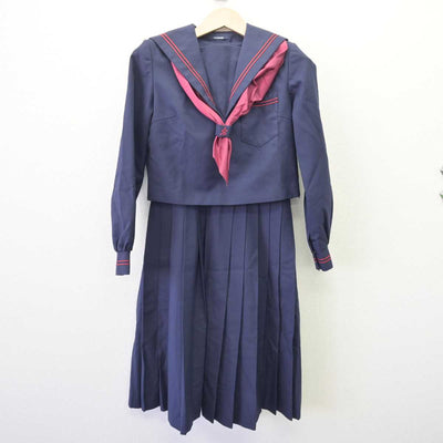 【中古】熊本県 花陵中学校 女子制服 3点 (セーラー服・ジャンパースカート) sf068505