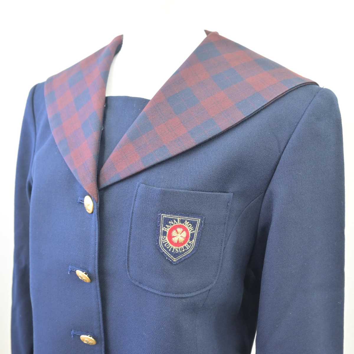 【中古】岡山県 就実中学校 女子制服 2点 (ブレザー・スカート) sf068536