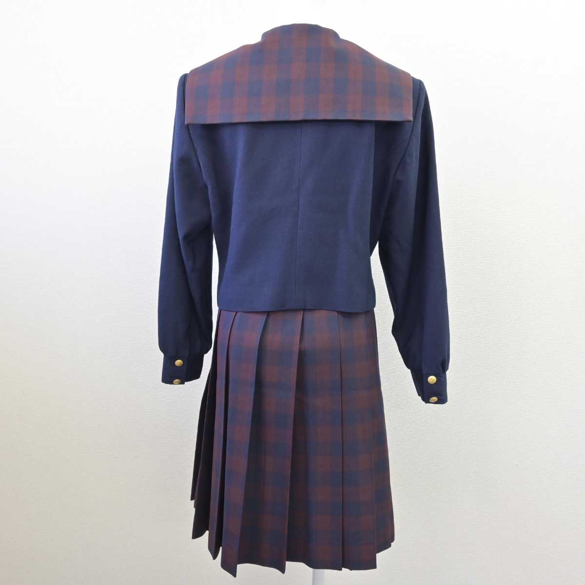 【中古】岡山県 就実中学校 女子制服 2点 (ブレザー・スカート) sf068536