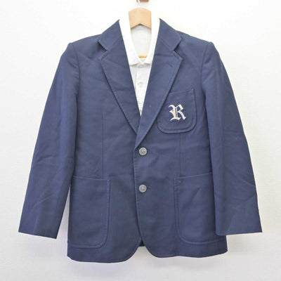【中古】京都府 洛南中学校 男子制服 2点 (ブレザー・シャツ) sf068617
