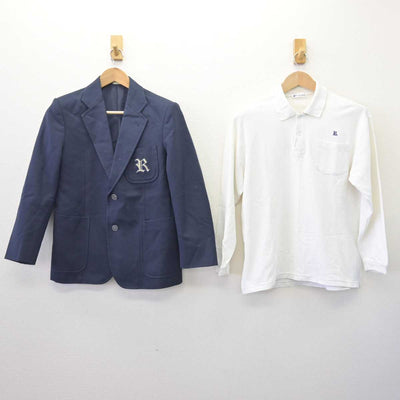 【中古】京都府 洛南中学校 男子制服 2点 (ブレザー・シャツ) sf068617