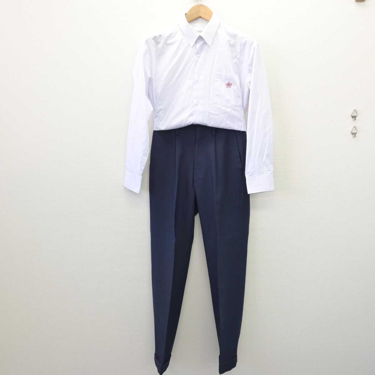 中古】大阪府 高槻高等学校 男子制服 3点 (学ラン・シャツ