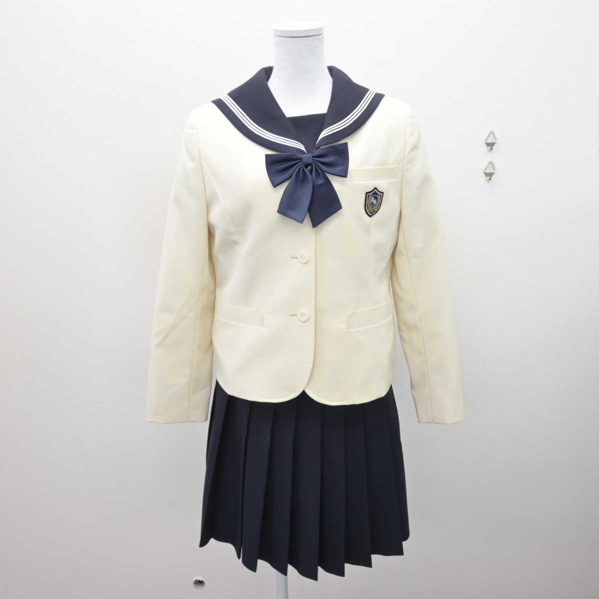 【中古】群馬県 樹徳高等学校 女子制服 4点 (ブレザー・セーラー服・スカート) sf068720