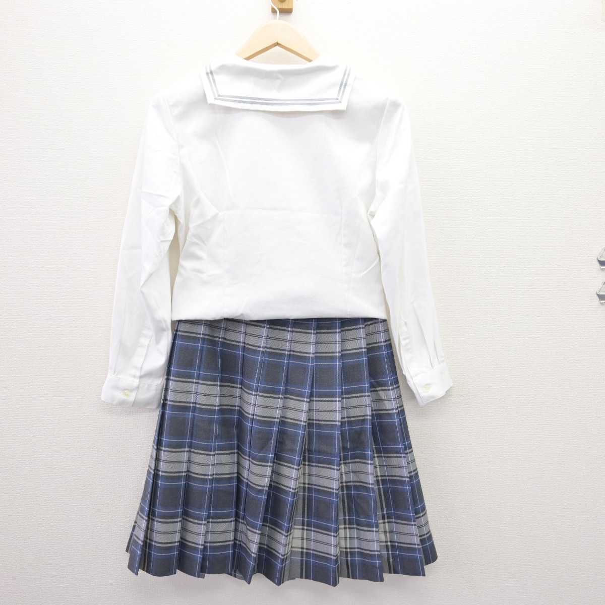 【中古】茨城県 古河第二高等学校 女子制服 4点 (ブレザー・ブラウス・スカート) sf068846