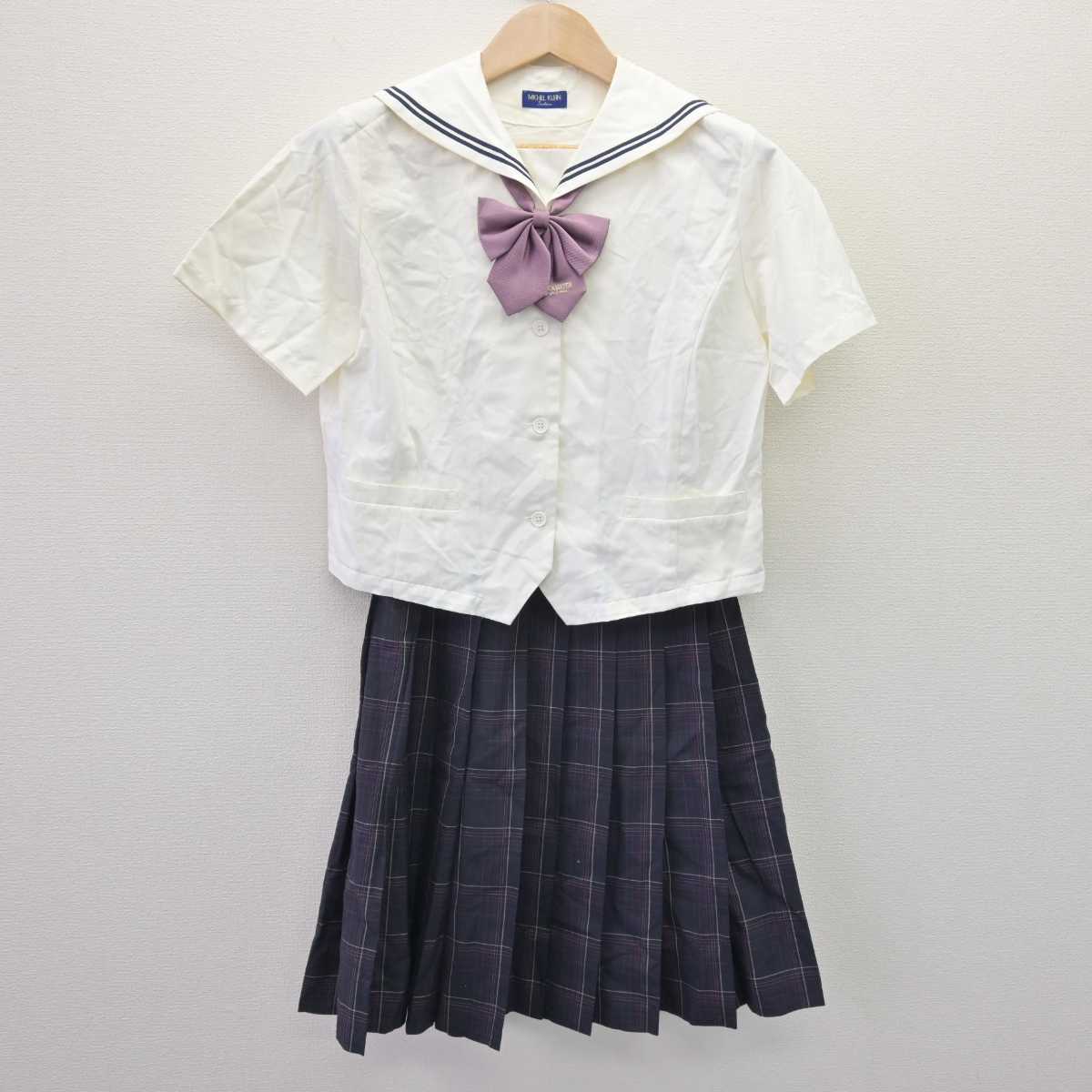 【中古】愛知県 桜花学園高等学校 女子制服 3点 (ブラウス・スカート) sf068860