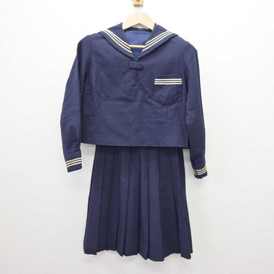 【中古】福島県 白河中央中学校 女子制服 2点 (セーラー服・スカート) sf068897