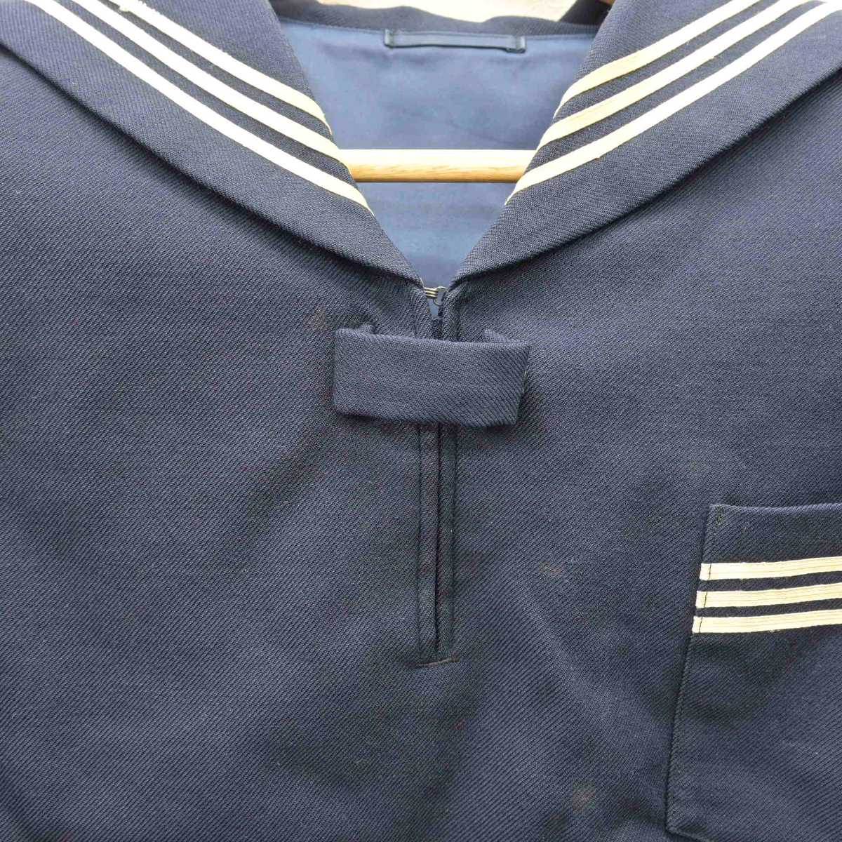 【中古】福島県 白河中央中学校 女子制服 2点 (セーラー服・スカート) sf068897