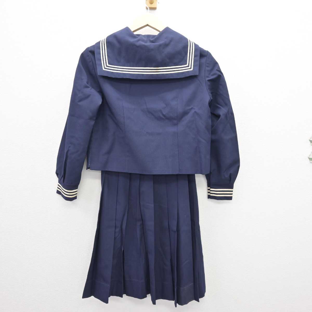 【中古】福島県 白河中央中学校 女子制服 3点 (セーラー服・スカート) sf068898