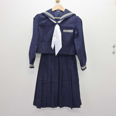 【中古】福島県 白河中央中学校 女子制服 3点 (セーラー服・スカート) sf068899