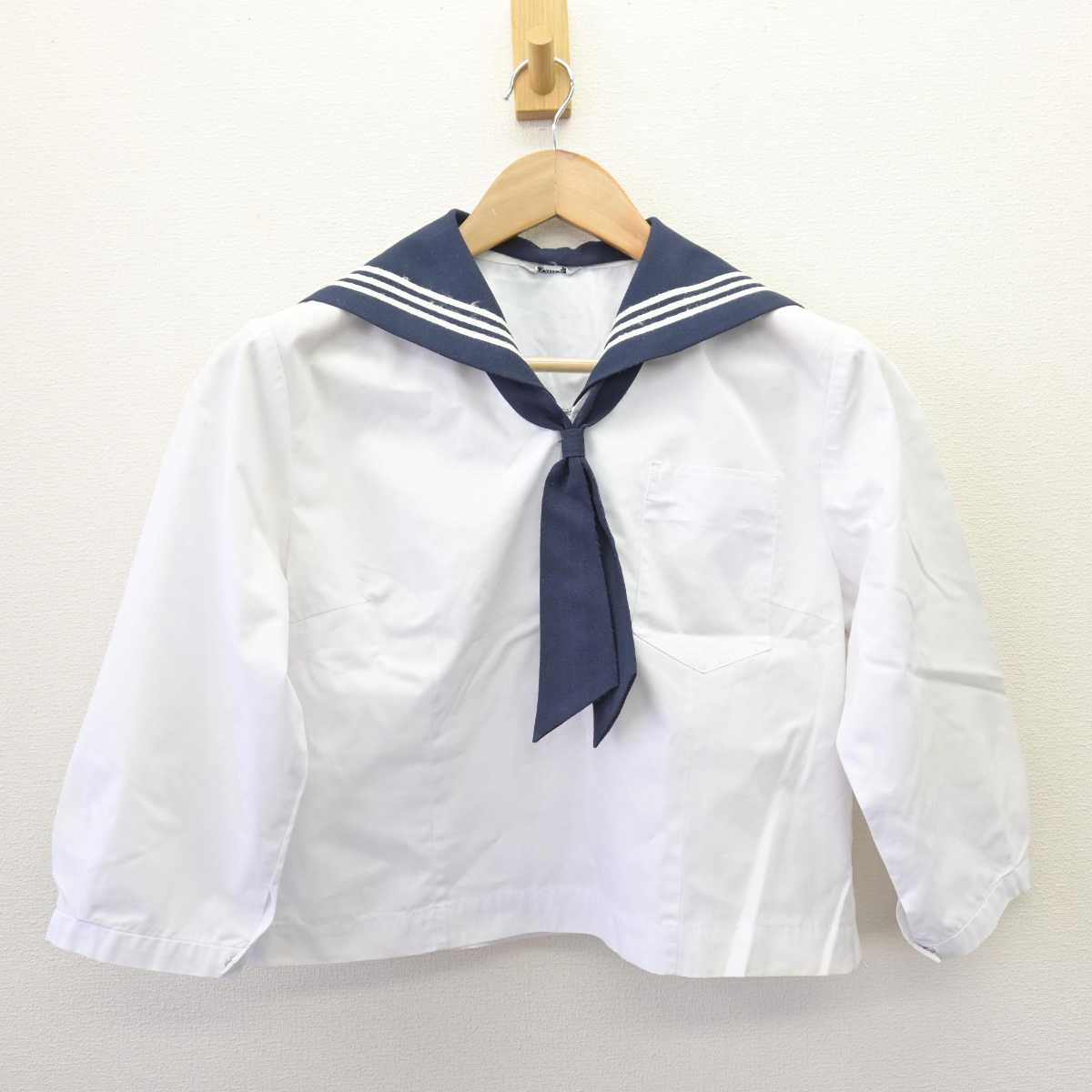 【中古】福島県 白河中央中学校 女子制服 3点 (セーラー服) sf068902