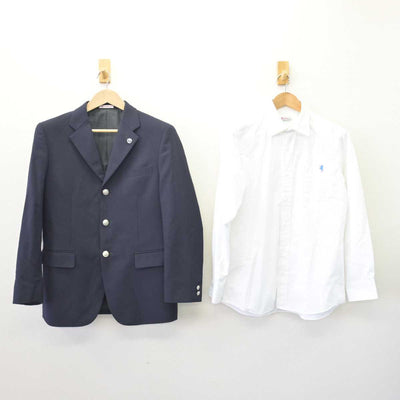 【中古】 クラーク記念国際高等学校 男子制服 4点 (ブレザー・シャツ・ズボン) sf068923