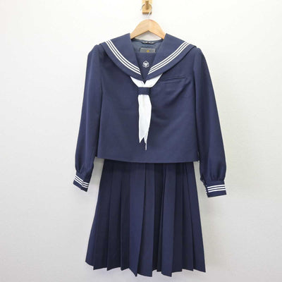 【中古】岩手県 見前中学校 女子制服 3点 (セーラー服・スカート) sf068933