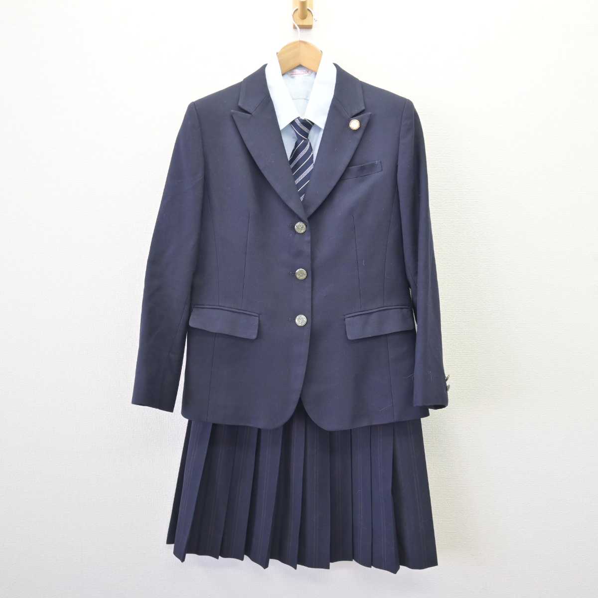 【中古】東京都 大妻中野高等学校 女子制服 5点 (ブレザー・シャツ・スカート) sf068957