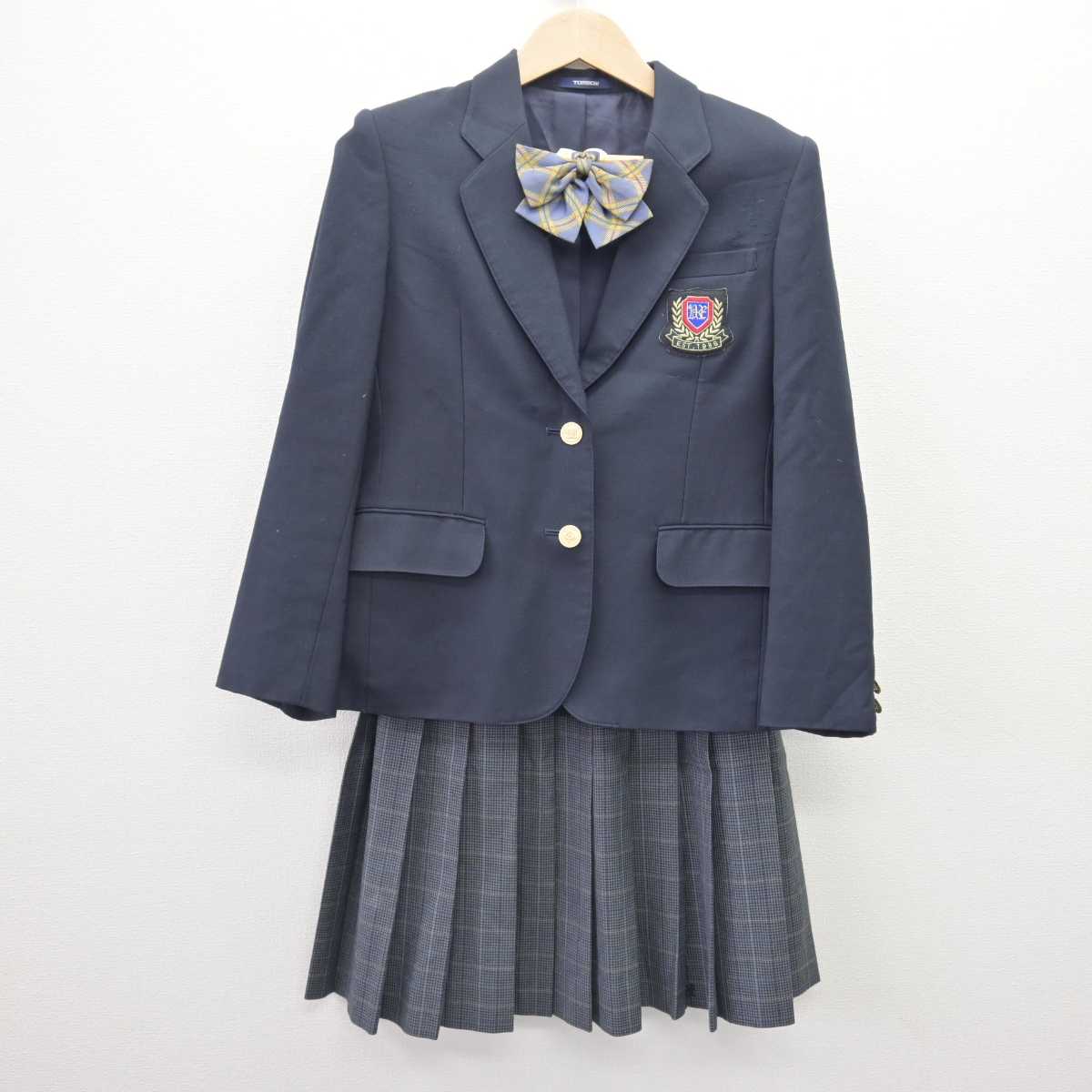 【中古】茨城県 牛久栄進高等学校 女子制服 4点 (ブレザー・スカート) sf068963