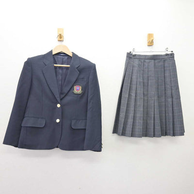 【中古】茨城県 牛久栄進高等学校 女子制服 4点 (ブレザー・スカート) sf068963