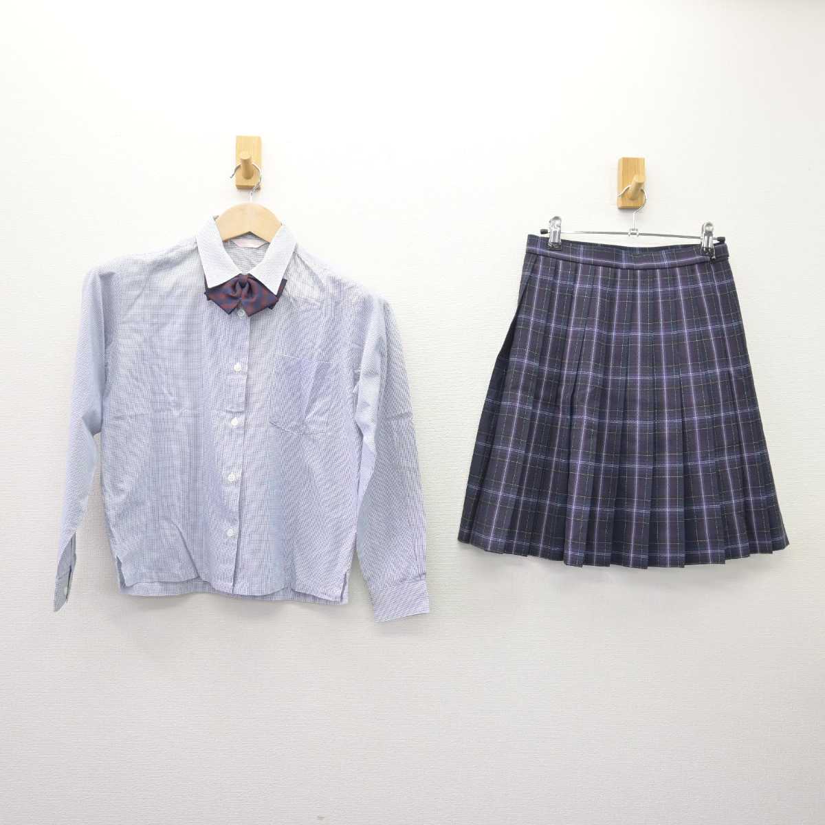 【中古】愛知県 安城生活福祉高等専修学校 女子制服 4点 (ブレザー・シャツ・スカート) sf068976