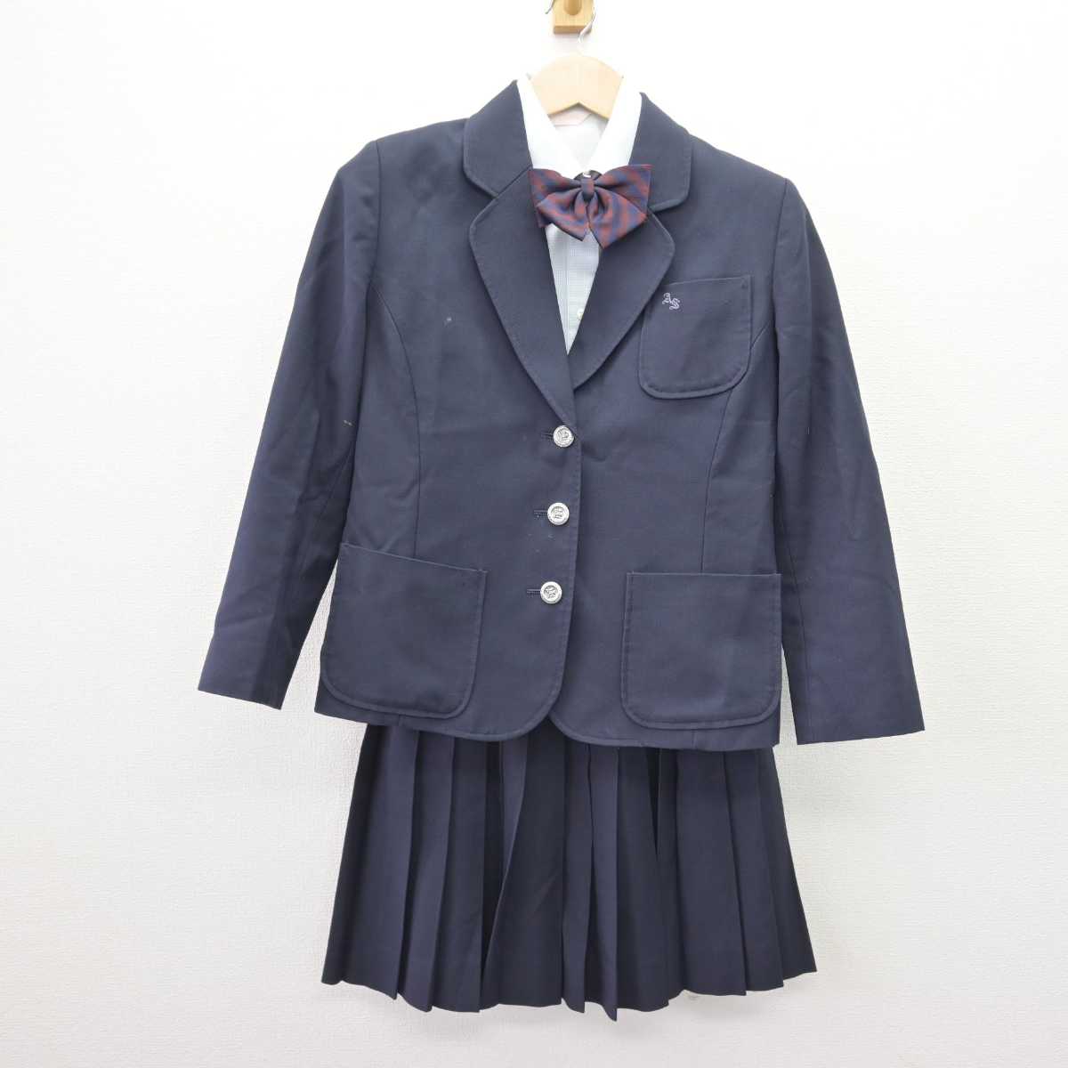 【中古】愛知県 安城生活福祉高等専修学校 女子制服 4点 (ブレザー・シャツ・スカート) sf068977