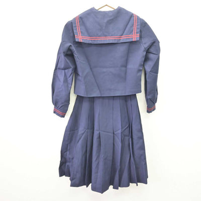 【中古】大阪府 大阪教育大学附属池田中学校 女子制服 3点 (セーラー服・スカート) sf068983